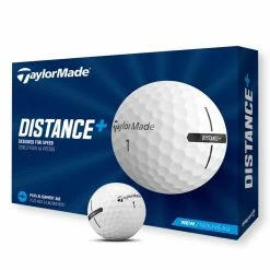 TaylorMade Distance+ Golf Balls - 1 Dozen White