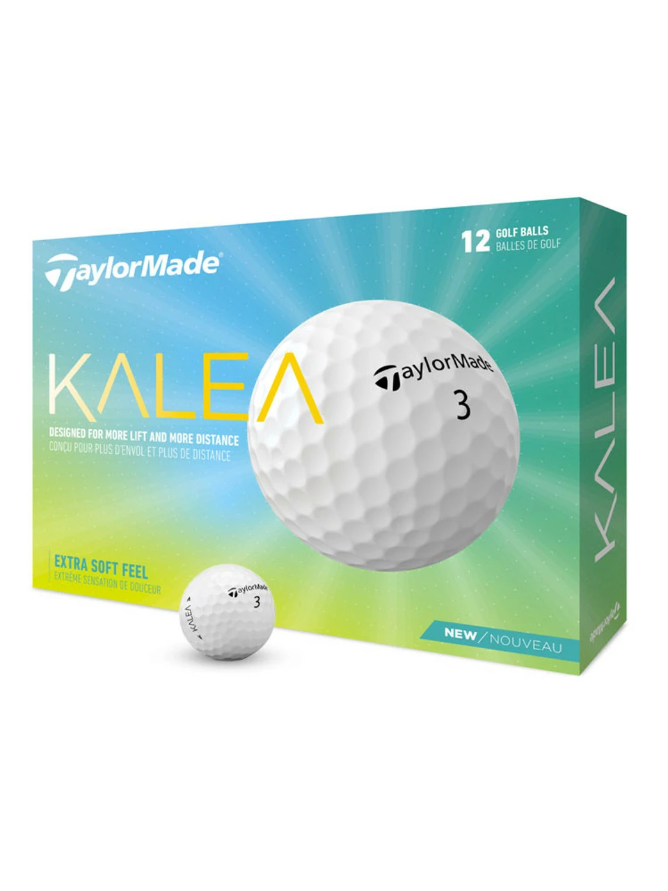 TaylorMade Kalea Golf Balls - 1 Dozen 2022 White 3 TaylorMade Kalea Golf Balls - 1 Dozen 2022 White