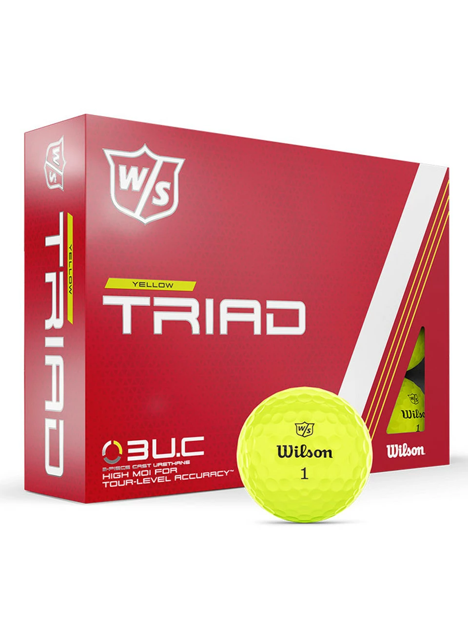 Wilson Staff Triad Golf Balls - 1 Dozen Yellow 3 Wilson Staff Triad Golf Balls - 1 Dozen Yellow