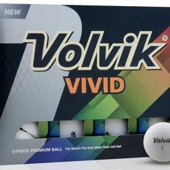 Volvik Vivid Golf Balls - 1 Dozen White