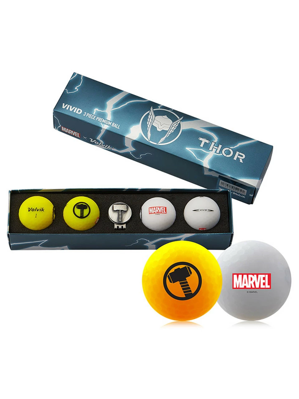 Marvel Golf Balls & Marker - 4 Pack Thor 3 Marvel Golf Balls & Marker - 4 Pack Thor