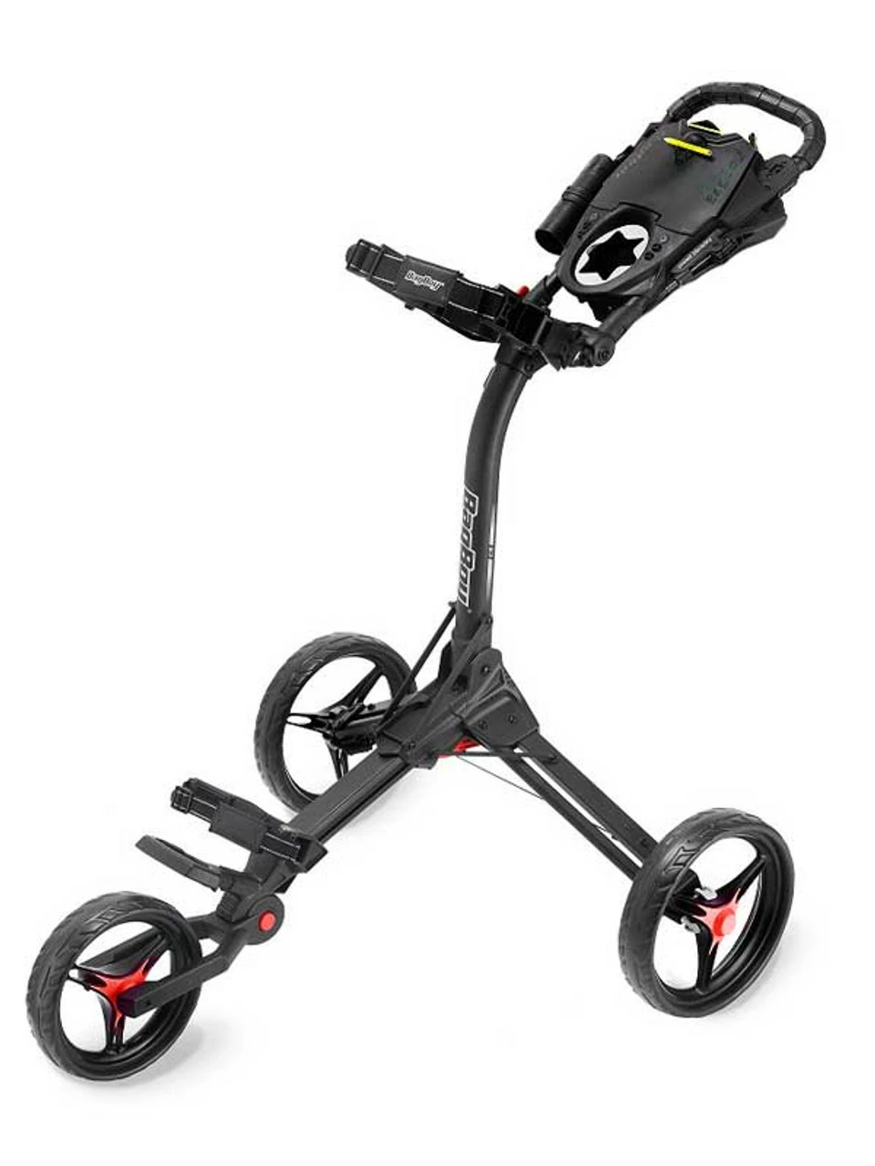 Bag Boy Compact 3 Golf Buggy - Matte Black/Red 3 Bag Boy Compact 3 Golf Buggy - Matte Black/Red