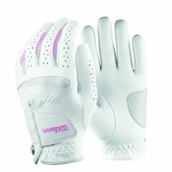 Wilson Feel Plus Golf Gloves - Womens 2 Pack White