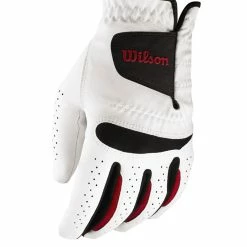 Wilson Feel Plus Golf Glove - 6 Pack White