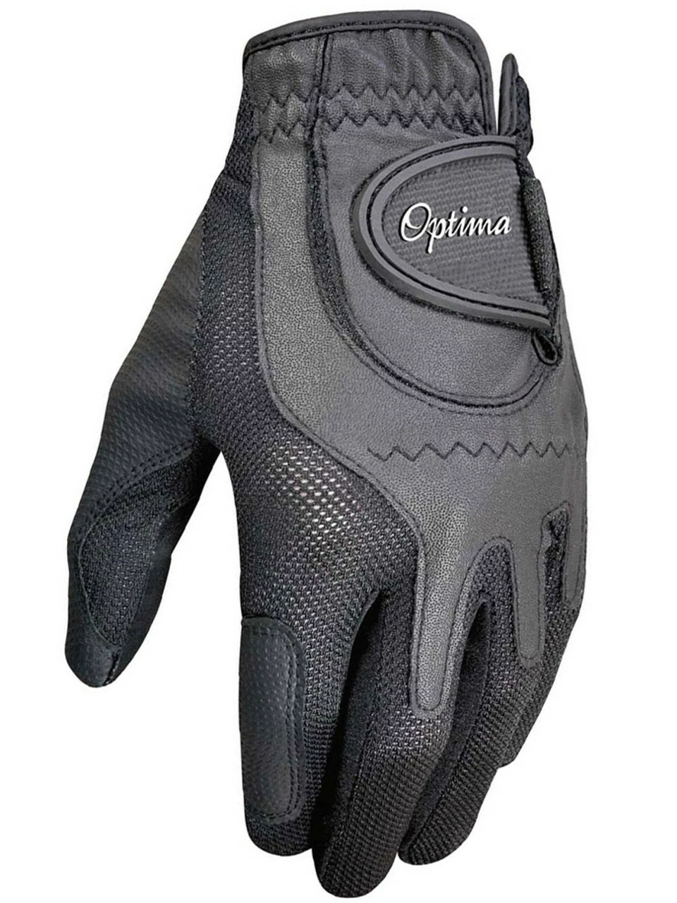 Optima Soft Feel Golf Glove Black 3 Optima Soft Feel Golf Glove Black