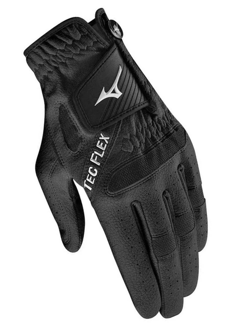 Mizuno TecFlex Golf Glove - Black 3 Mizuno TecFlex Golf Glove - Black