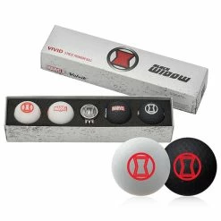Marvel Golf Balls & Marker - 4 Pack Black Widow